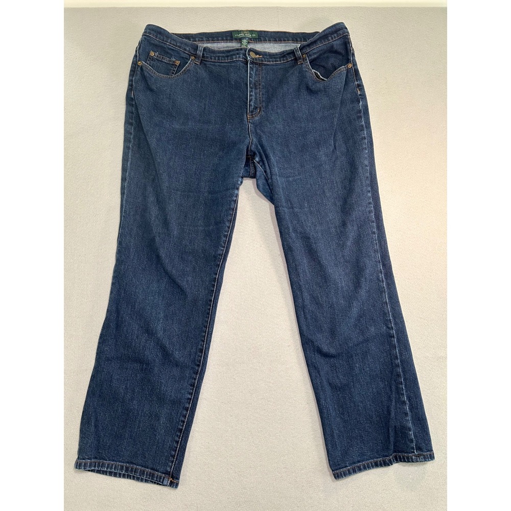 Lauren‎ Ralph Lauren Straight Jeans Womens 22W Blue Classic Dark Wash Stretch